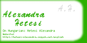 alexandra hetesi business card